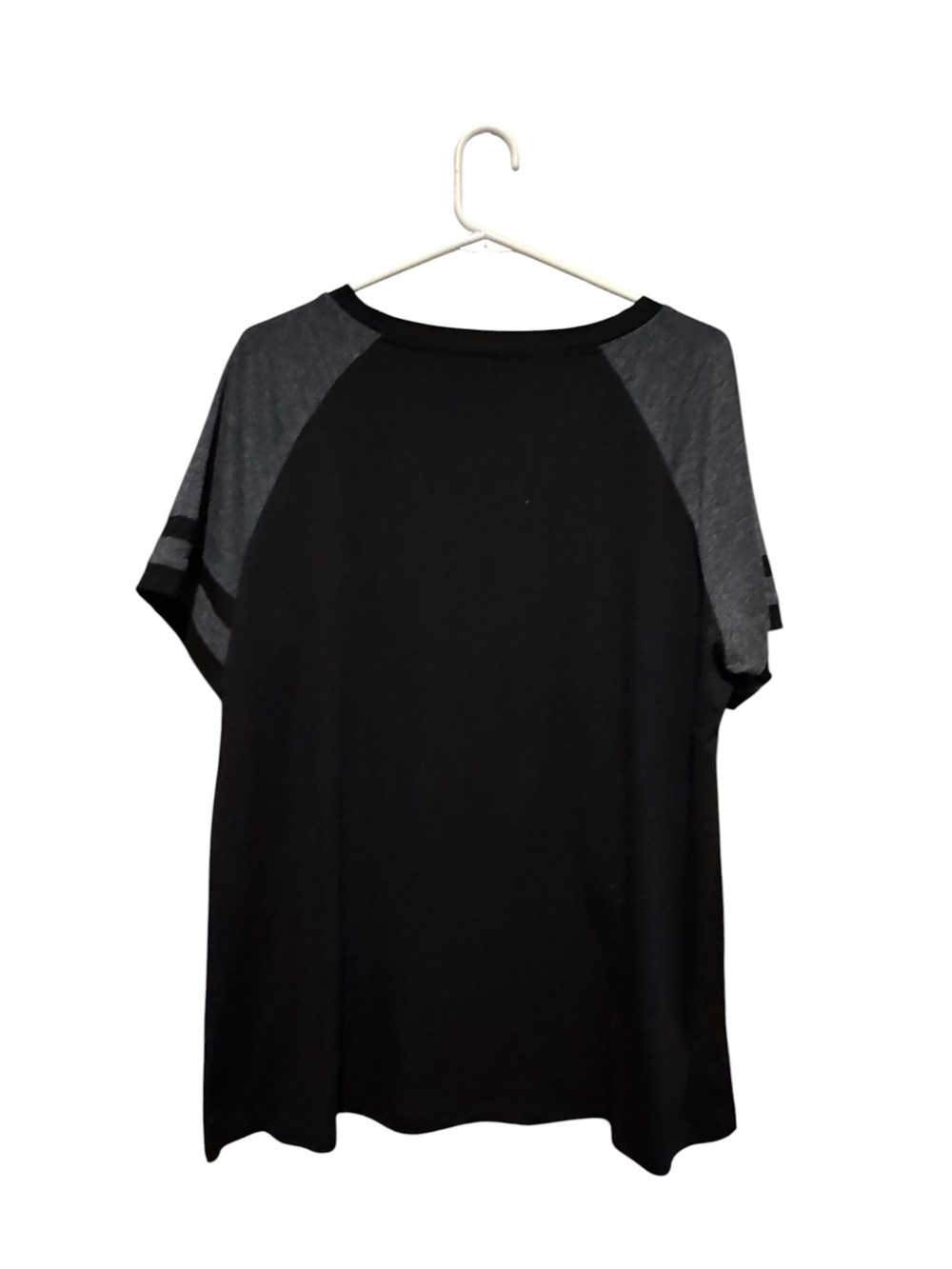 Source Unknown Black Raglan Short-Sleeve Tee with Charcoal Sleeves